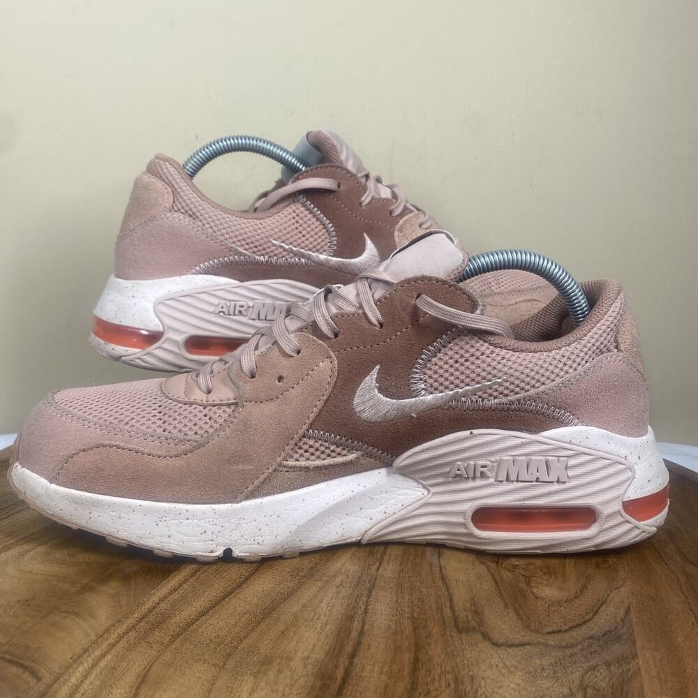 Nike Air Max Women's Dusty Pink/White Athletic Sneakers - Picture 6 of 9